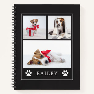 Paw Print   Multi Photo Pet Dog or Puppy Notebook