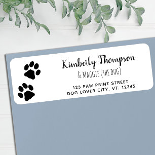 Paw Print New Address Moving Return Address Label