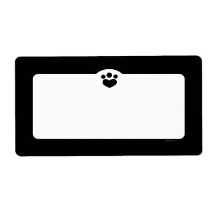 Paw Print Off-Leash Art™ Pet Simple Black