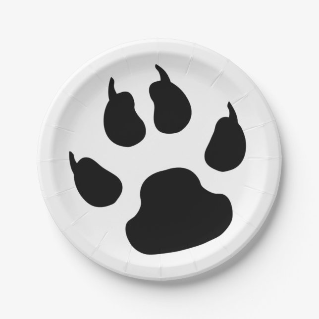 Paw print paper plate (Front)