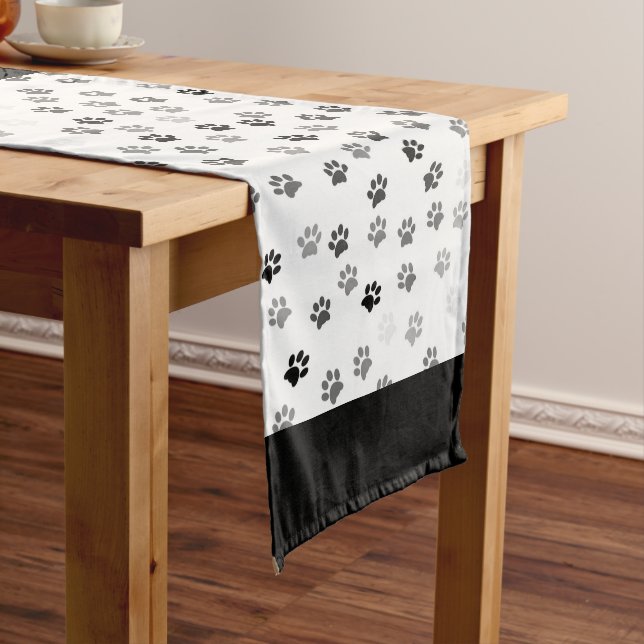 Paw Print Party Dog Lover Table Runner (In Situ)