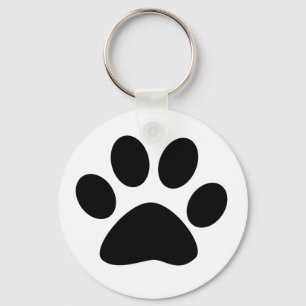 Paw Print Pattern Dog Mom Dad Christmas Favor Gift Key Ring