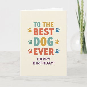Paw Print Pet Birthday Card