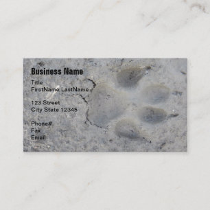 paw print pet business card
