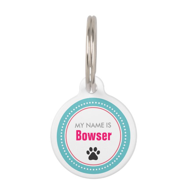 Paw Print Pet Tag (Front)