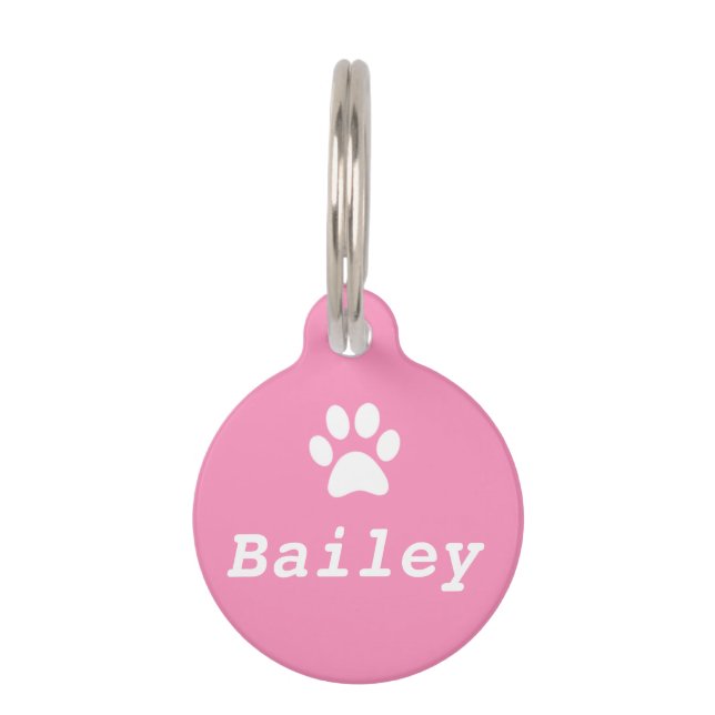Paw Print Pet Tag (Front)