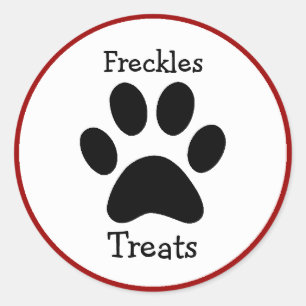 Paw Print Pet Treats Labels
