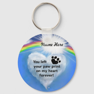 Paw Print Poem Key Ring
