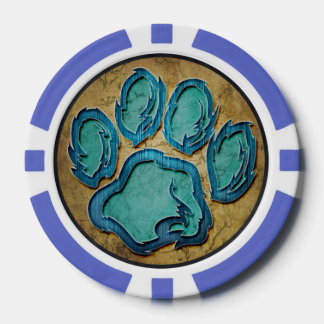 Paw Print Poker Chips