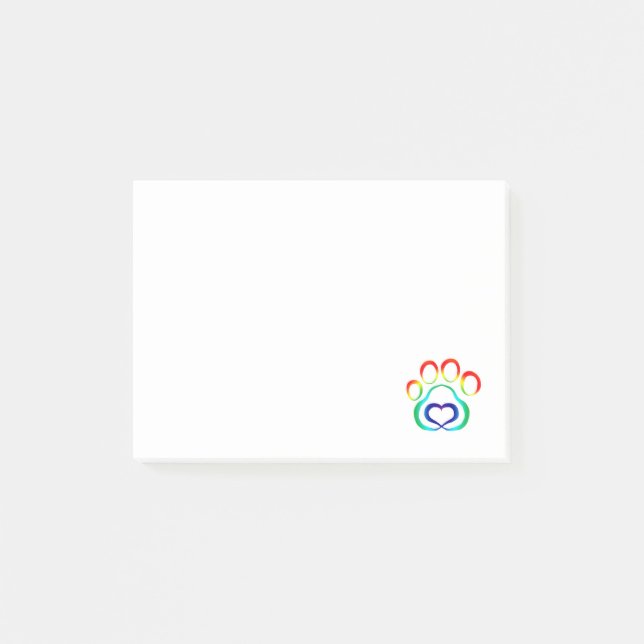 Paw Print Post-It Note Pad (Front)