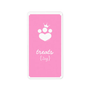 Paw Print Princess Off-Leash Art™ Pet Treats Label