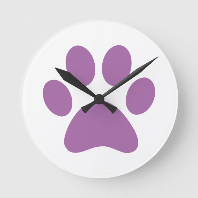 Paw Print     Round Clock (Front)