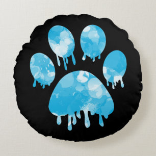 Paw Print   Round Cushion