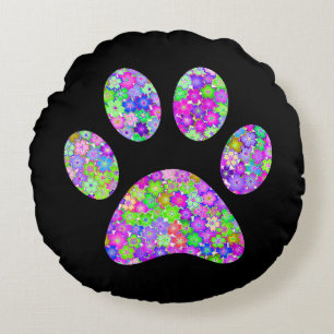 Paw Print   Round Cushion