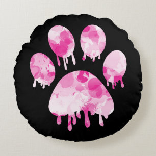 Paw Print   Round Cushion