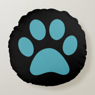 Paw Print Round Cushion