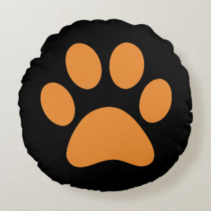 Paw Print Round Cushion