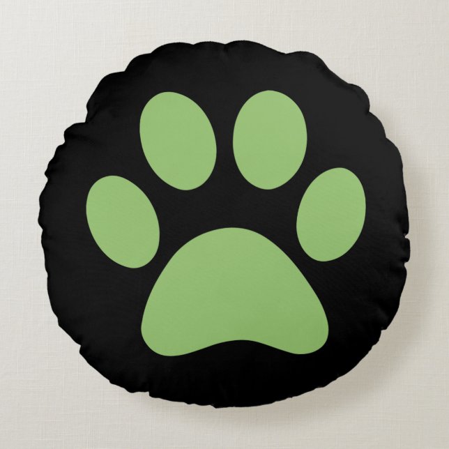 Paw Print  Round Cushion (Front)