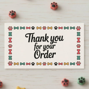 Paw Print Small Business Thank You Business Card