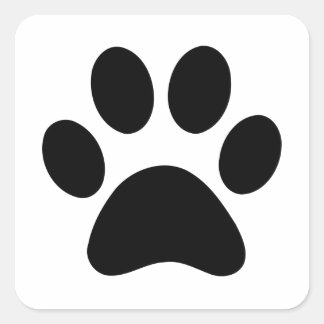 PAW PRINT SQUARE STICKER