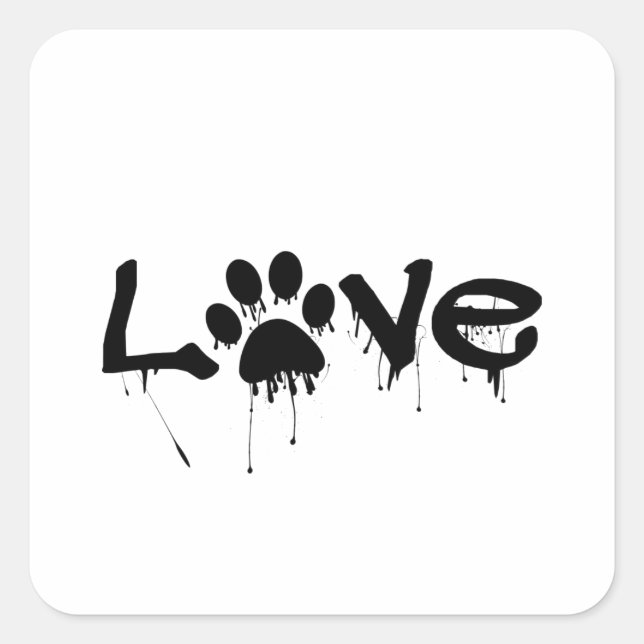 Paw Print    Square Sticker (Front)
