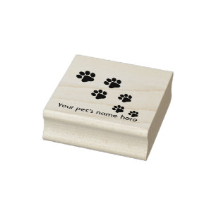 Paw print stamp pad