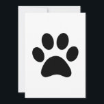 PAW PRINT THANK YOU CARD<br><div class="desc">cool,  cute,  comic,  science,  vintage sports,  couple,   love,  funny,  retro</div>