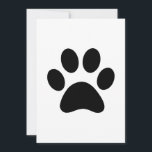 PAW PRINT THANK YOU CARD<br><div class="desc">cool,  cute,  comic,  science,  vintage sports,  couple,   love,  funny,  retro</div>