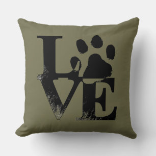 Paw Print Throw Pillow