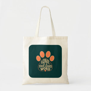Paw Print Typography Pet Owner Gift Bag