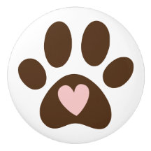 Paw Print with Heart 