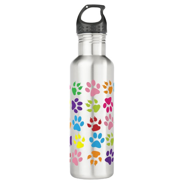 Paw Prints 710 Ml Water Bottle (Front)