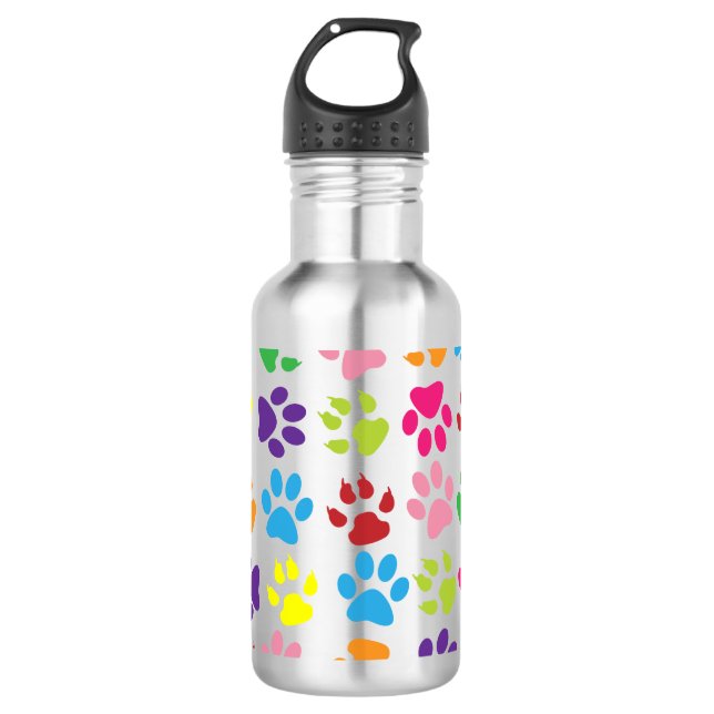 Paw Prints 710 Ml Water Bottle (Front)