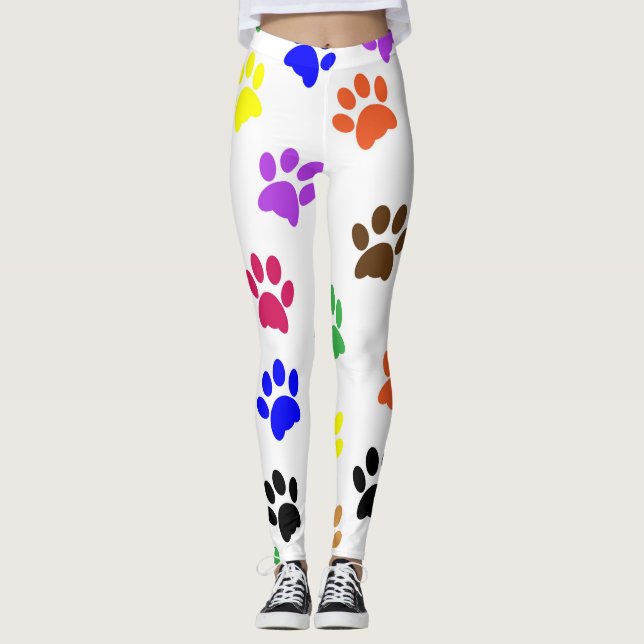Paw Prints All Over Leggings (Front)
