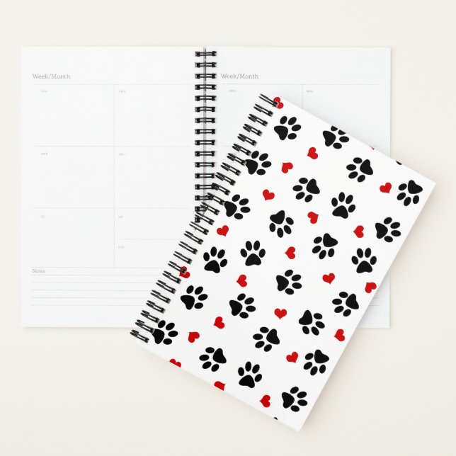 Paw Prints and Hearts Planner (Display)