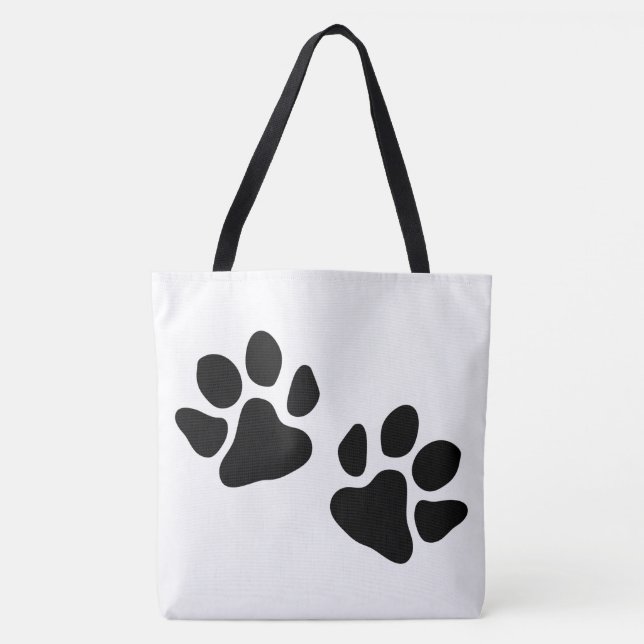 Paw Prints (Custom Colour) Tote Bag (Front)