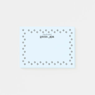 Paw Prints Custom From the Desk of Post-it Notes
