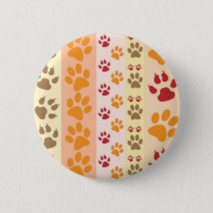Paw Prints cute Dog Lovers 6 Cm Round Badge
