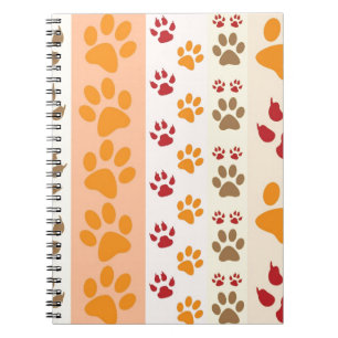 Paw Prints cute Dog Lovers Spiral Notebook