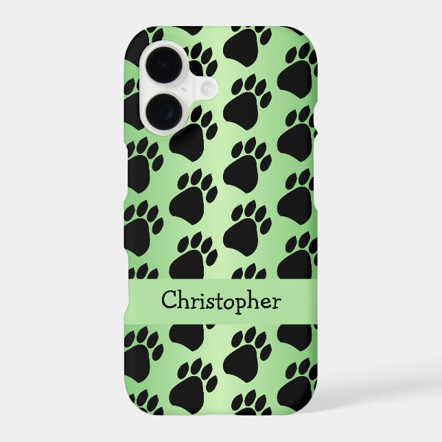 Paw Prints Design Green Coloured (Back)