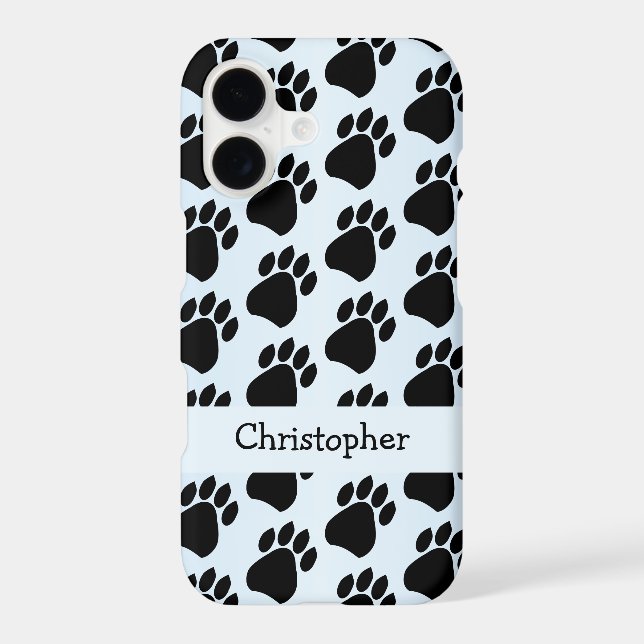 Paw Prints Design Light Blue Coloured (Back)