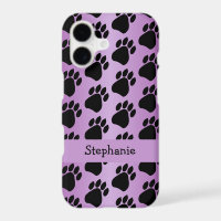 Paw Prints Design Purple Coloured