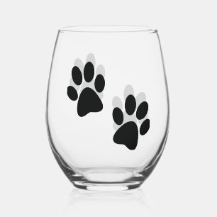 Paw Prints Design Thermal Wine Glass