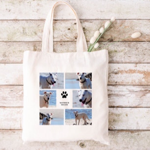 Paw Prints - Dog Photo Collage Tote Bag
