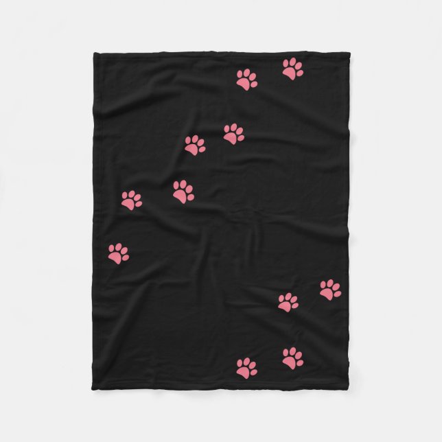 Paw Prints Fleece Blanket (Front)