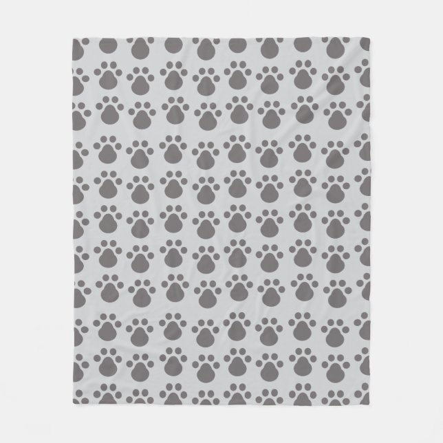 Paw Prints Fleece Blanket (Front)