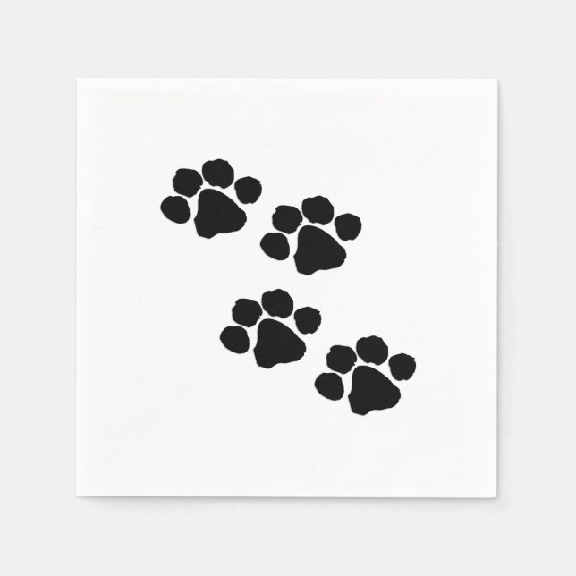 Paw Prints For Animal Lovers Napkin (Front)