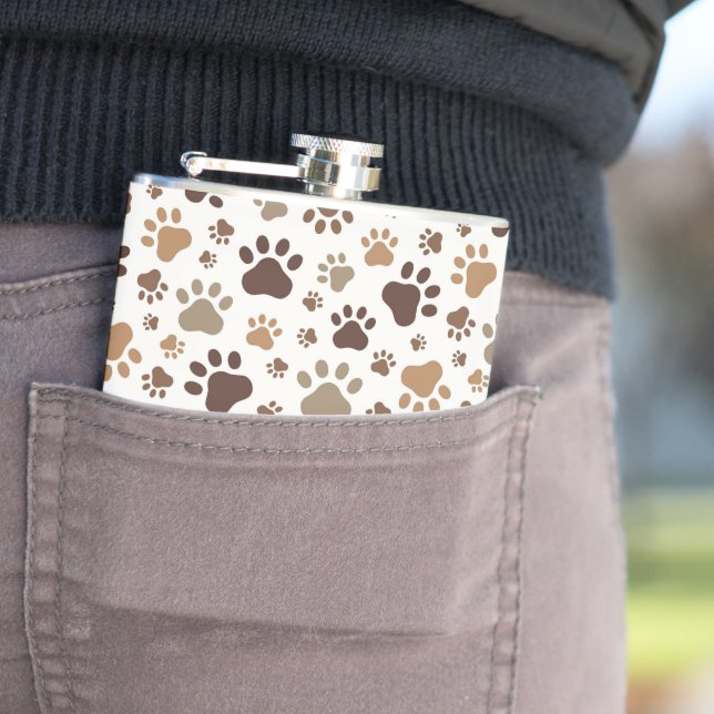 Paw Prints  Hip Flask (In Situ)