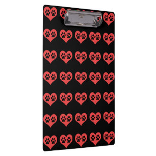 Paw Prints In My Heart by Shirley Taylor Clipboard