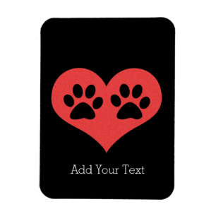Paw Prints In My Heart by Shirley Taylor Magnet